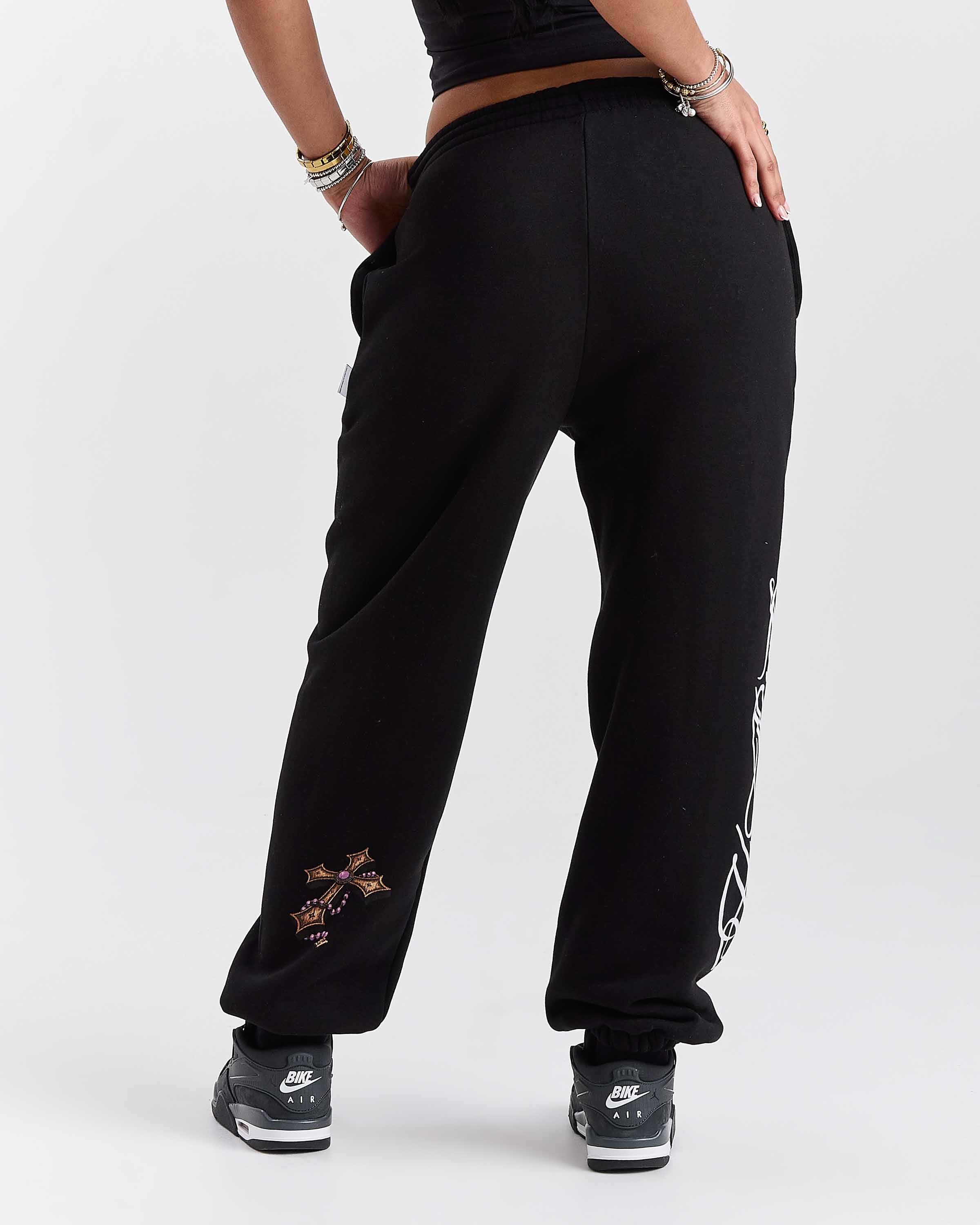 Vox Oversized Joggers - Black/Red
