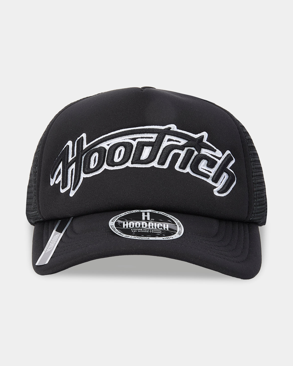 Galaxy 5 Panel Trucker Cap - Black/White