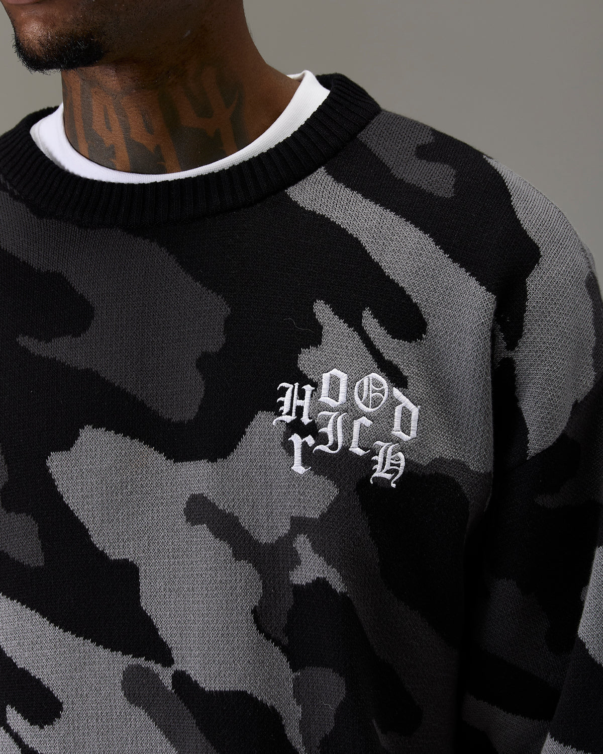 The Winner's Circle Knitwear Sweater - Black/Camo