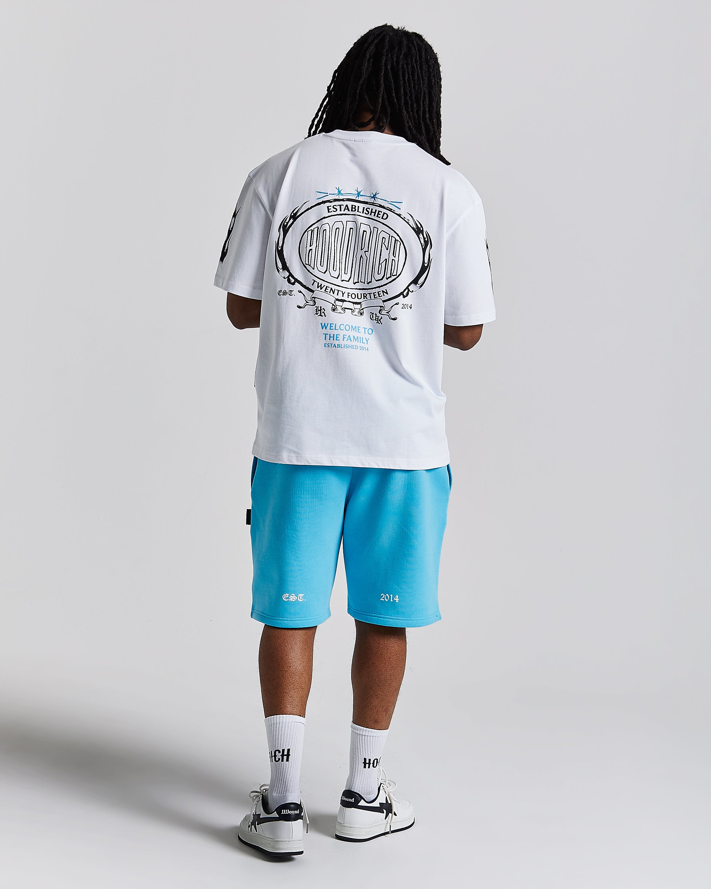 Noir Oversized Shorts - Blue/White/Black