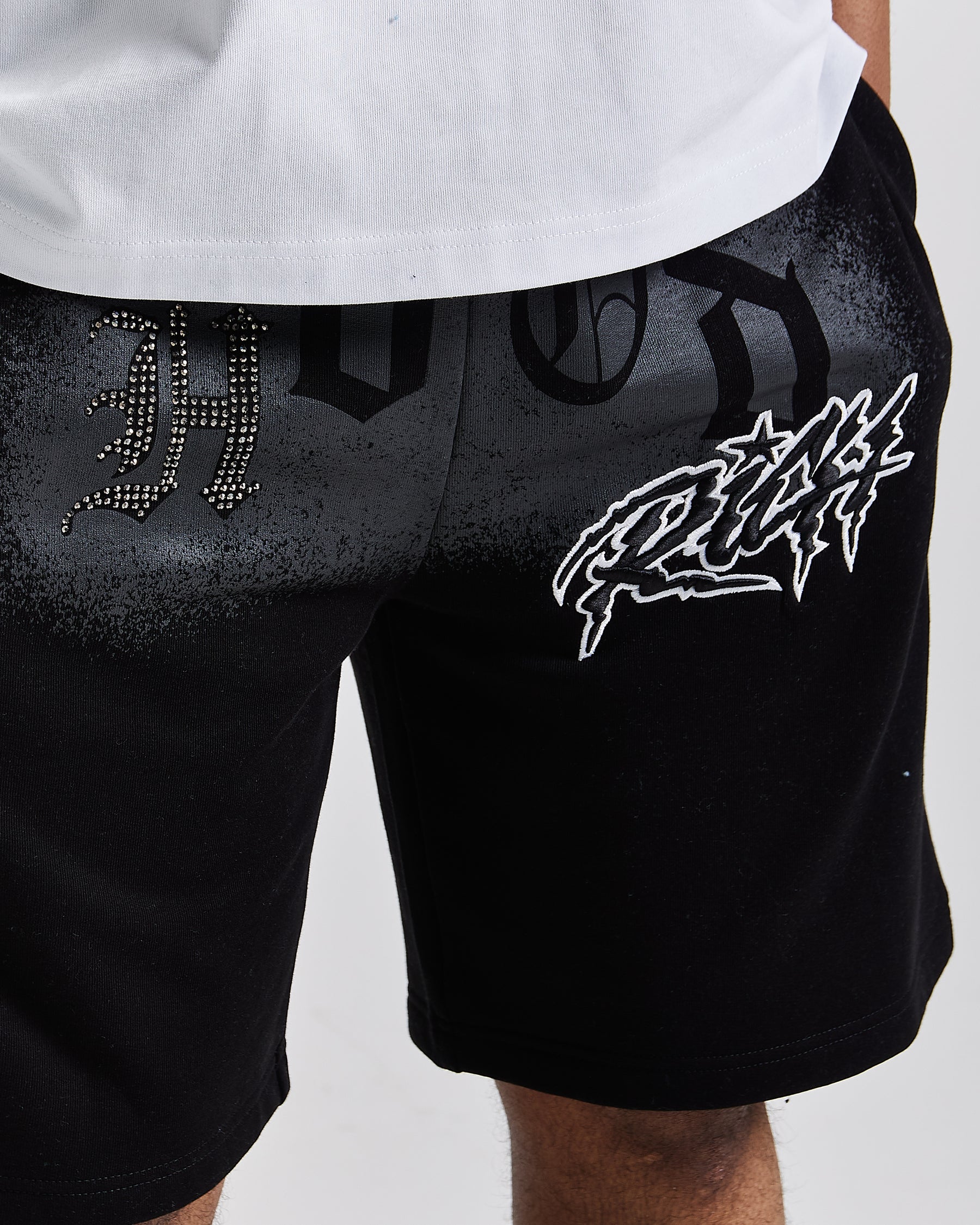 Iron Oversized Shorts - Black/Grey/White