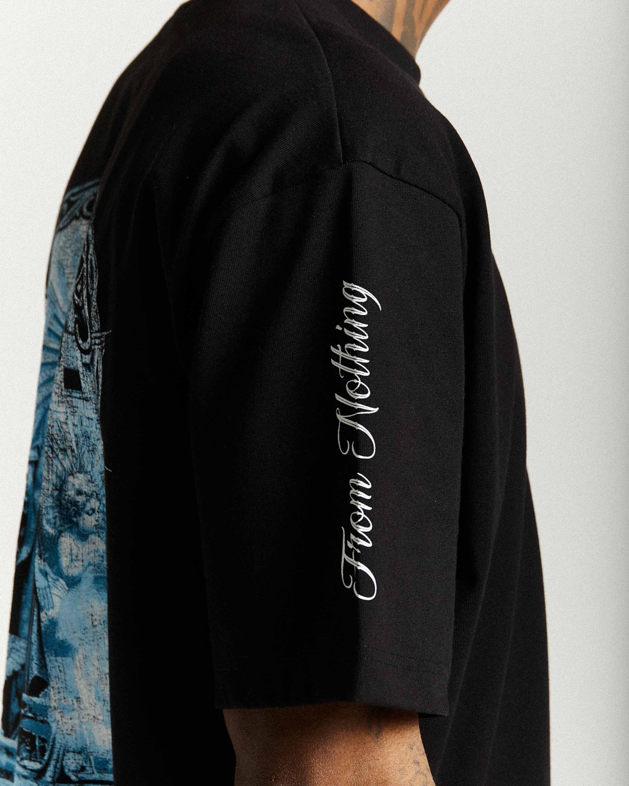 Rito Oversized T-Shirt - Black/White/Blue