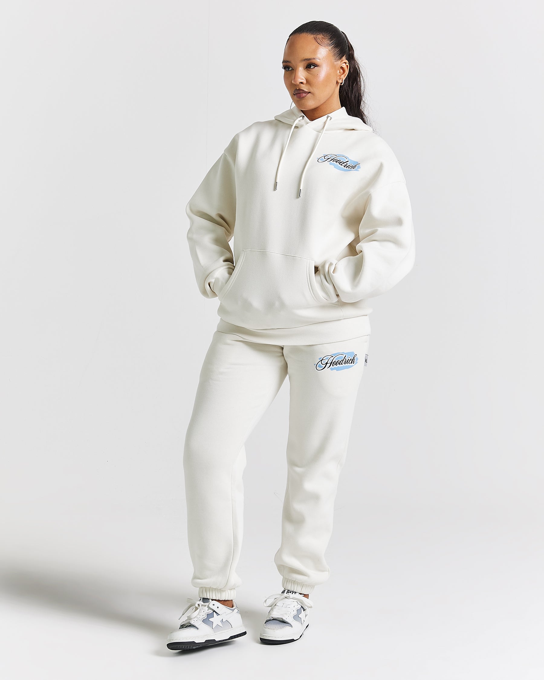 Grillz Oversized Hoodie - White/Red/Blue