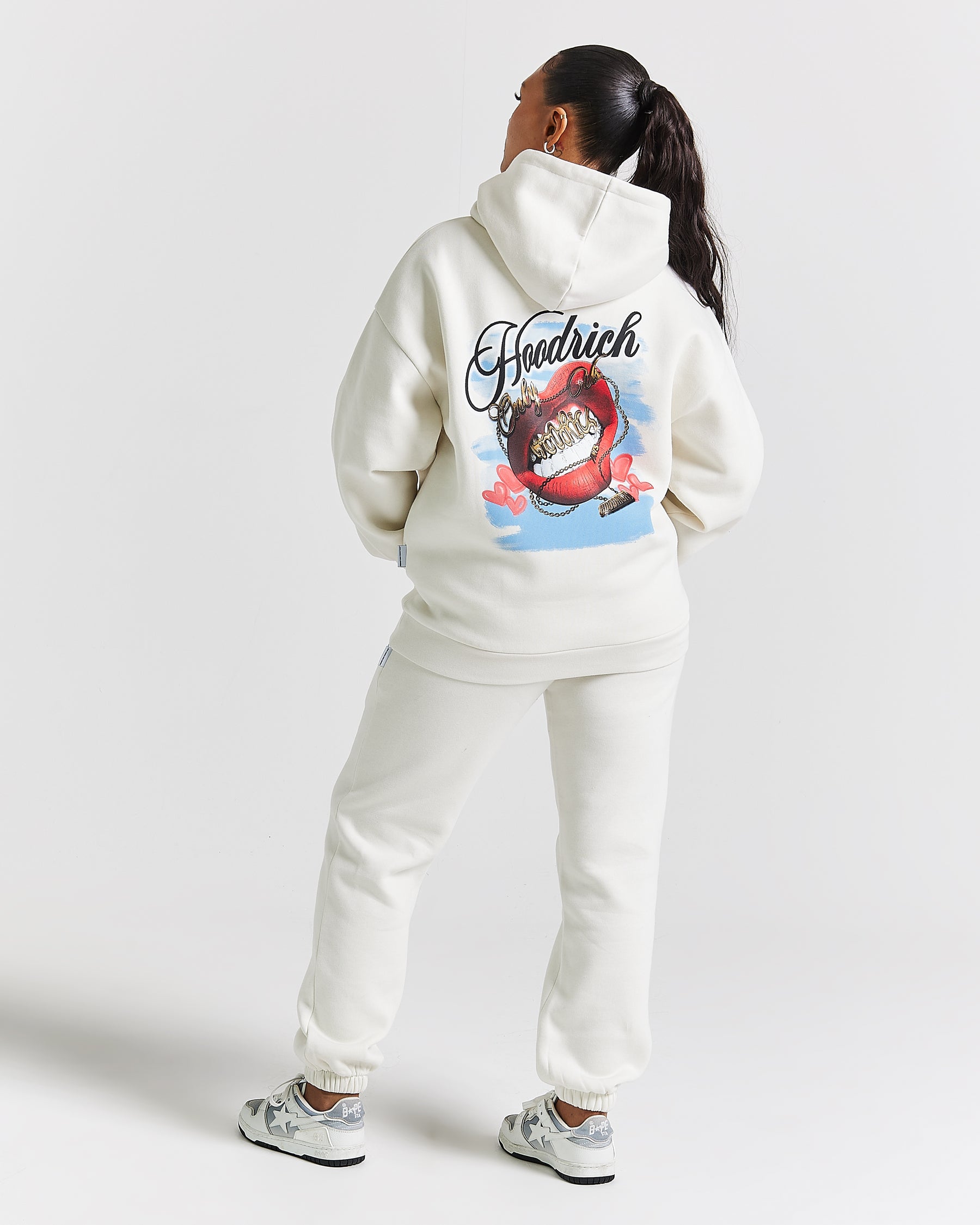 Grillz Oversized Hoodie - White/Red/Blue