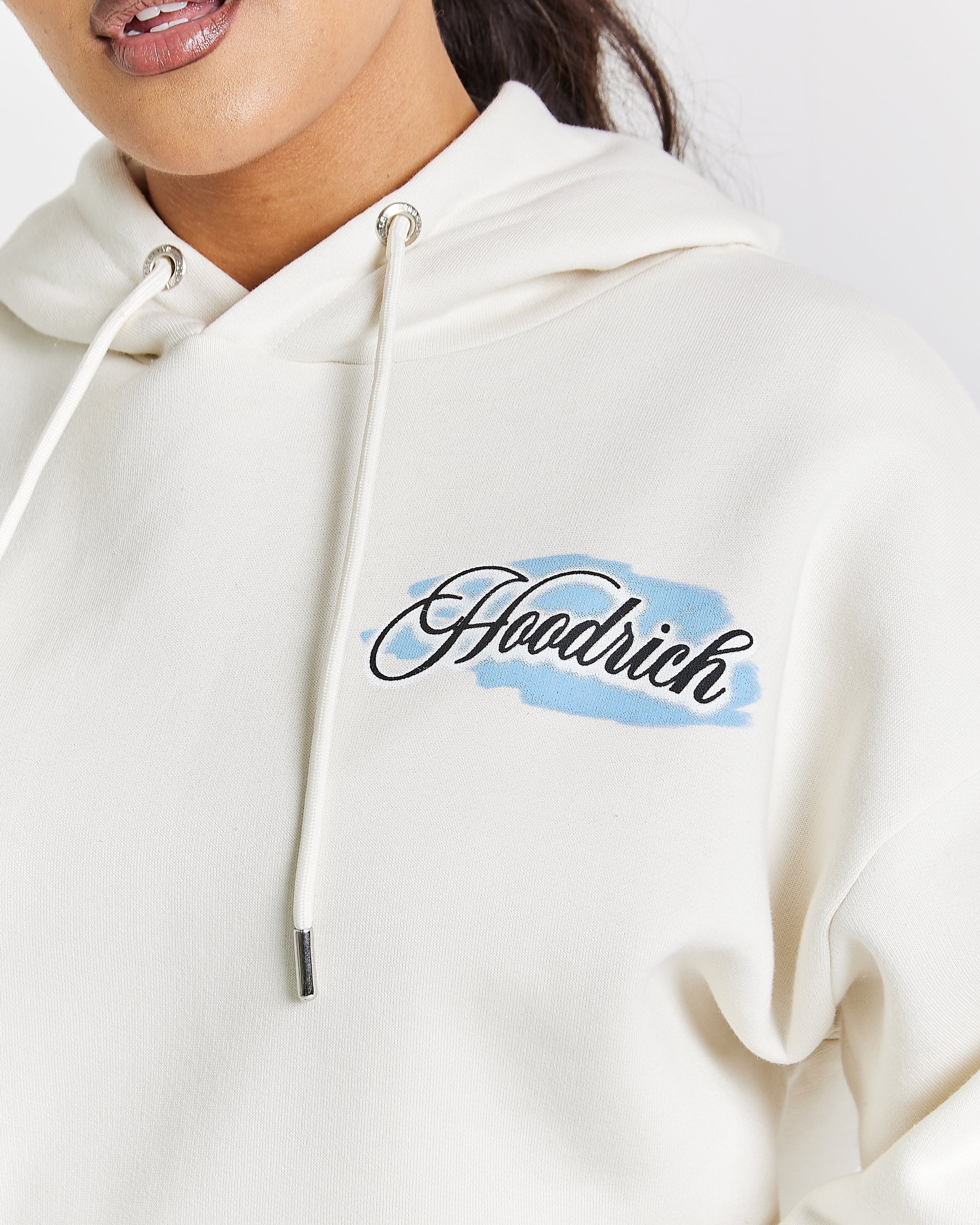 Grillz Oversized Hoodie - White/Red/Blue