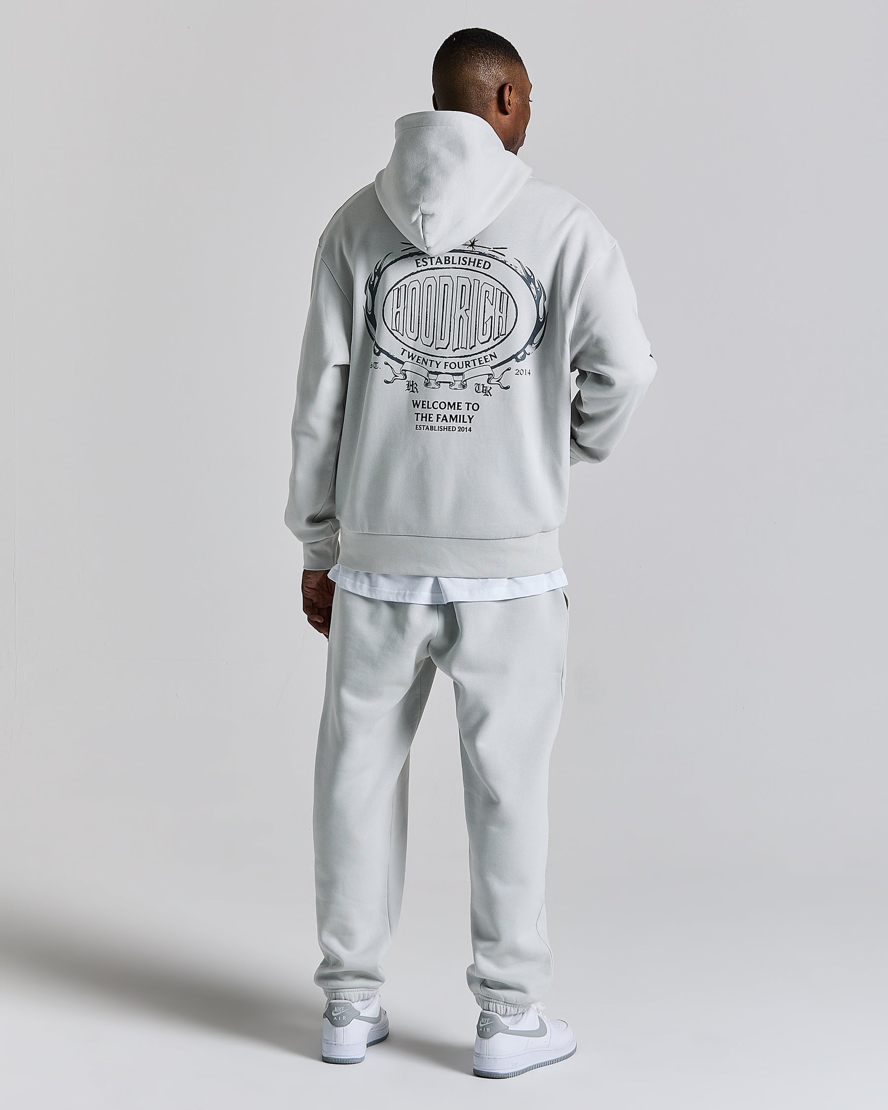 Noir Oversized Hoodie - Light Grey/Black