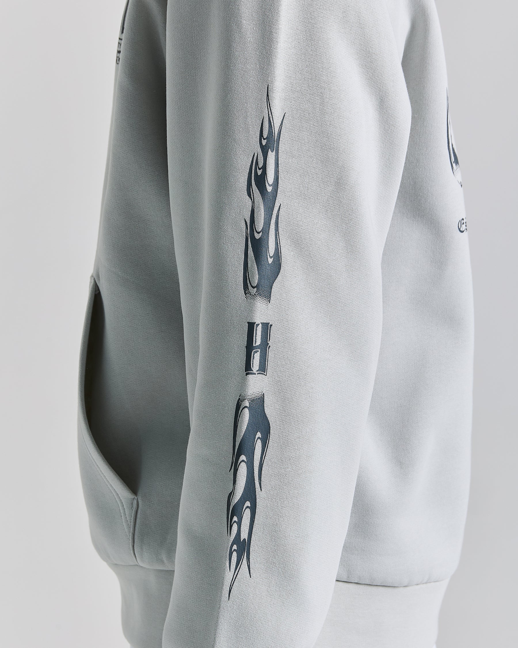 Noir Oversized Hoodie - Light Grey/Black