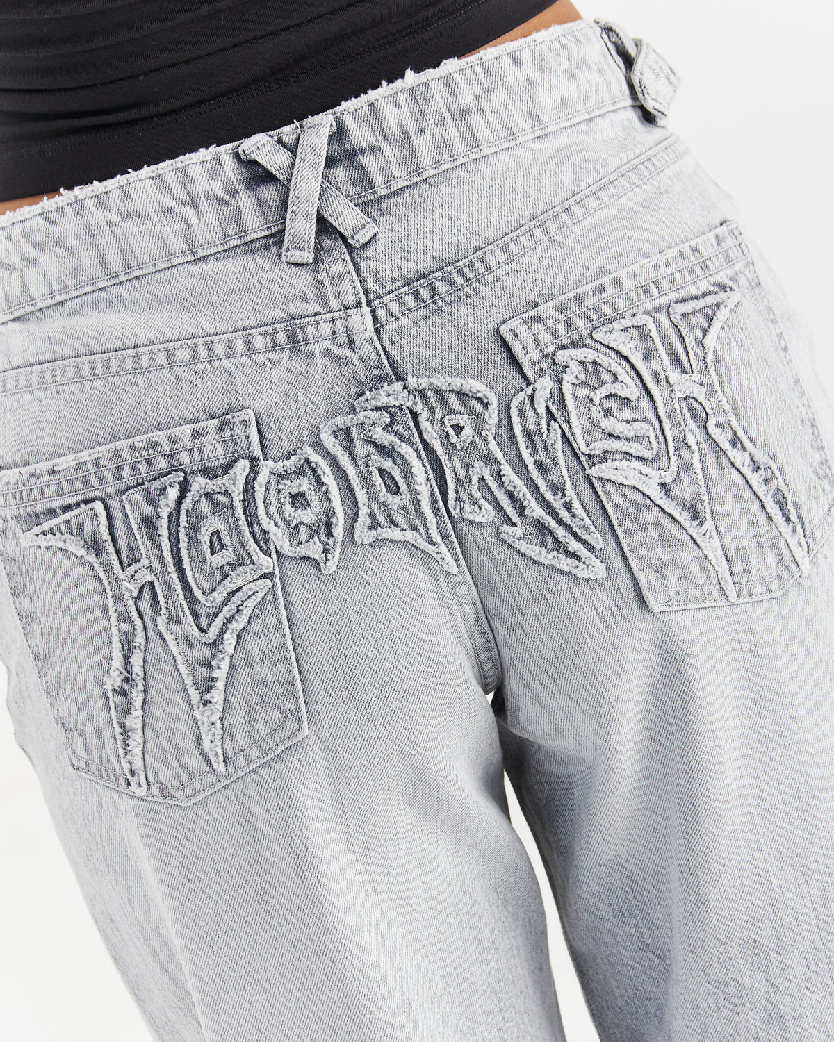 Spark Wide Leg Jeans - Light Grey Wash
