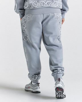 Motif Joggers - Grey/White