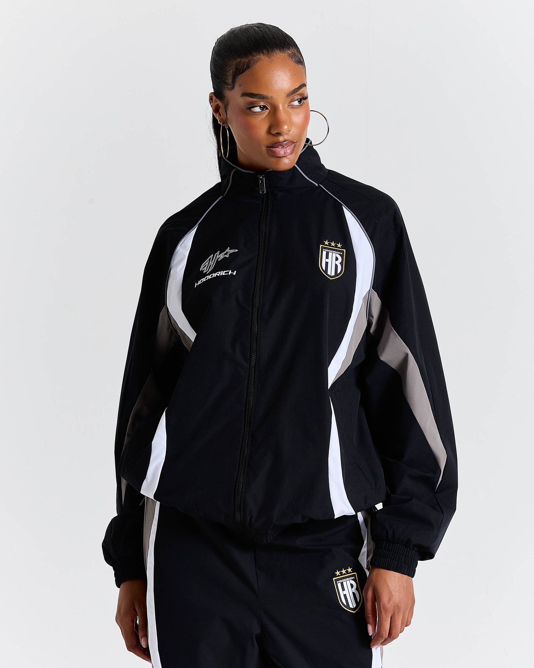 Glide Away Football Shell Jacket - Black
