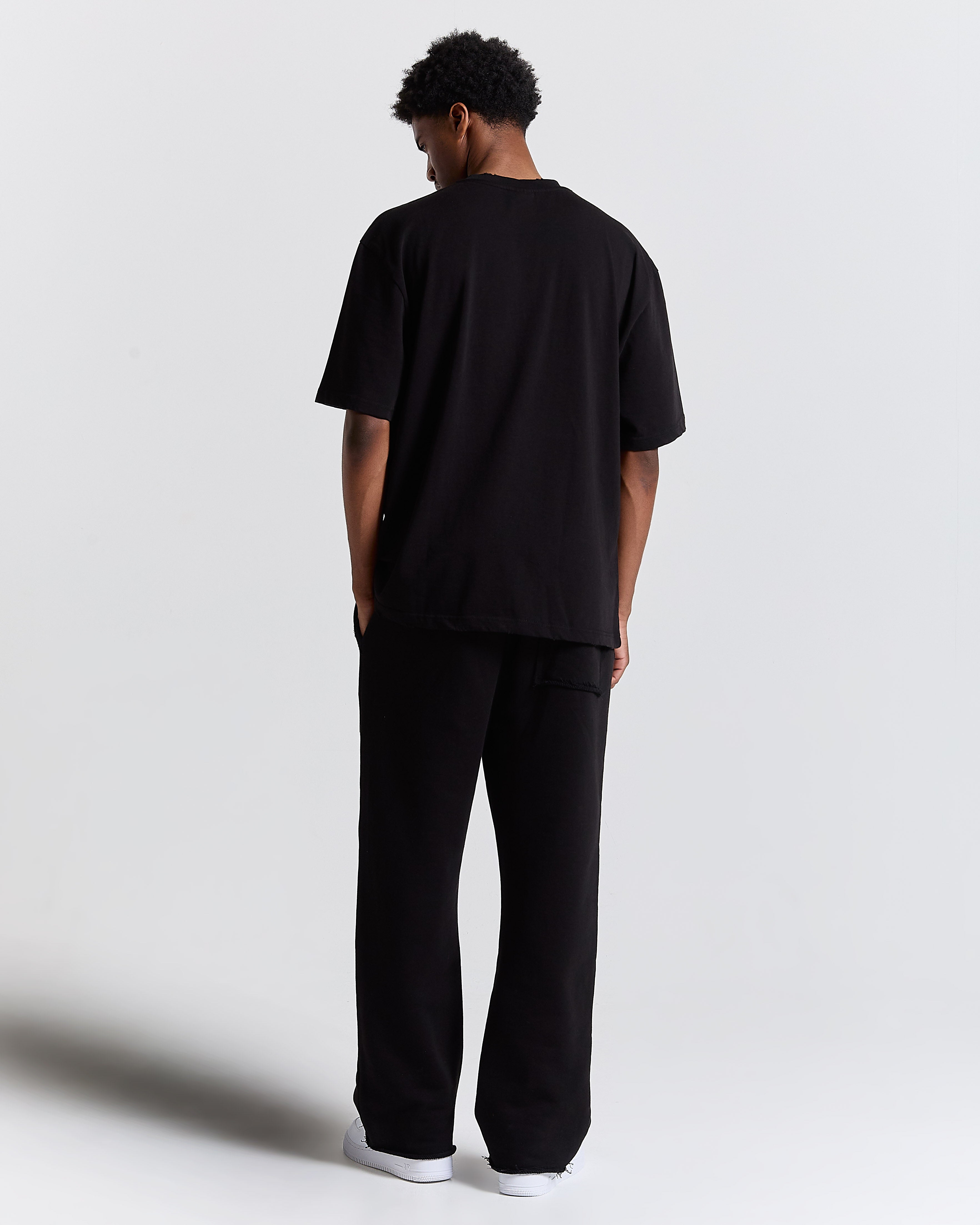 Men's Fray Full Tracksuit - Black