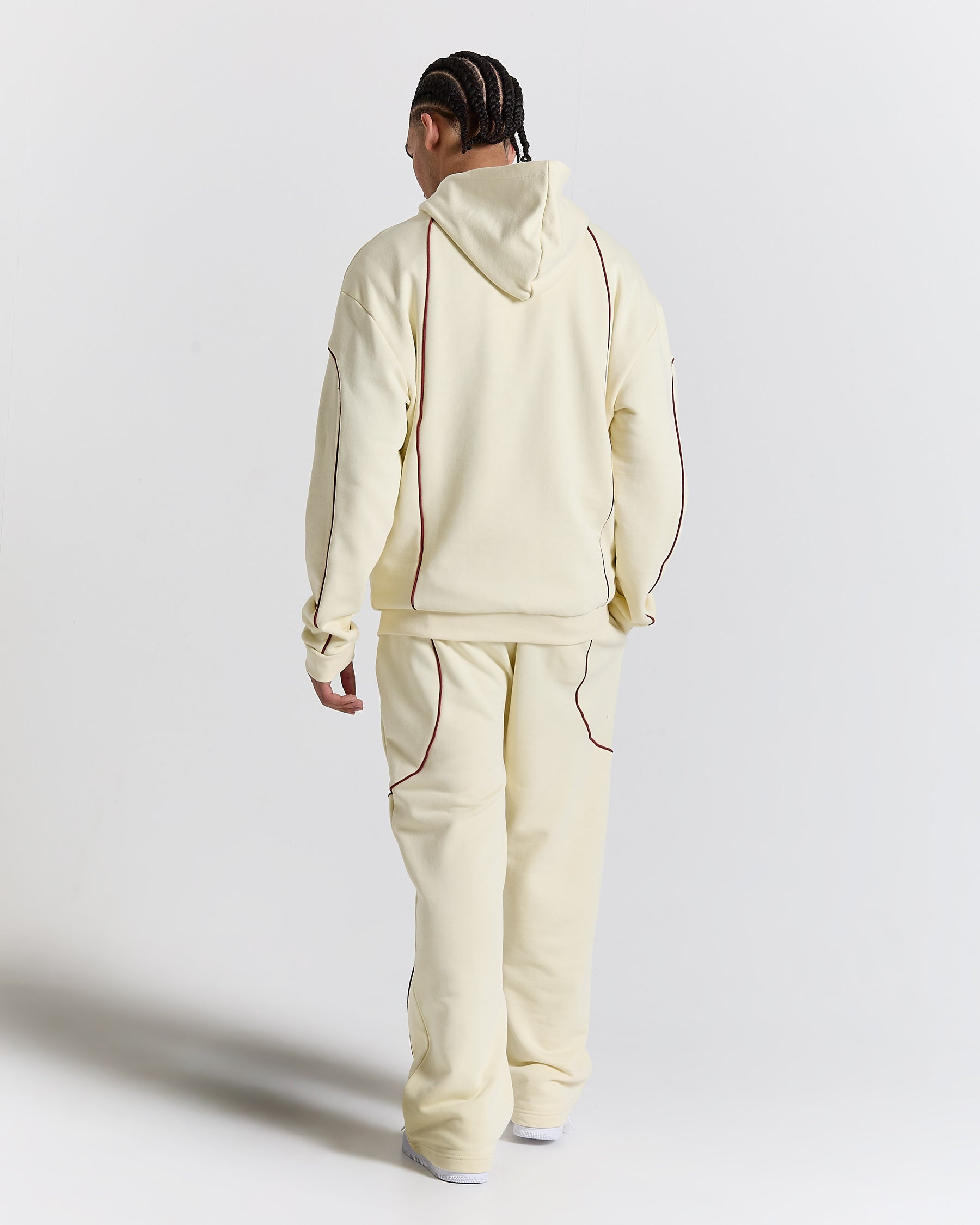 Trace Zip Relaxed Fit Hoodie - Ivory