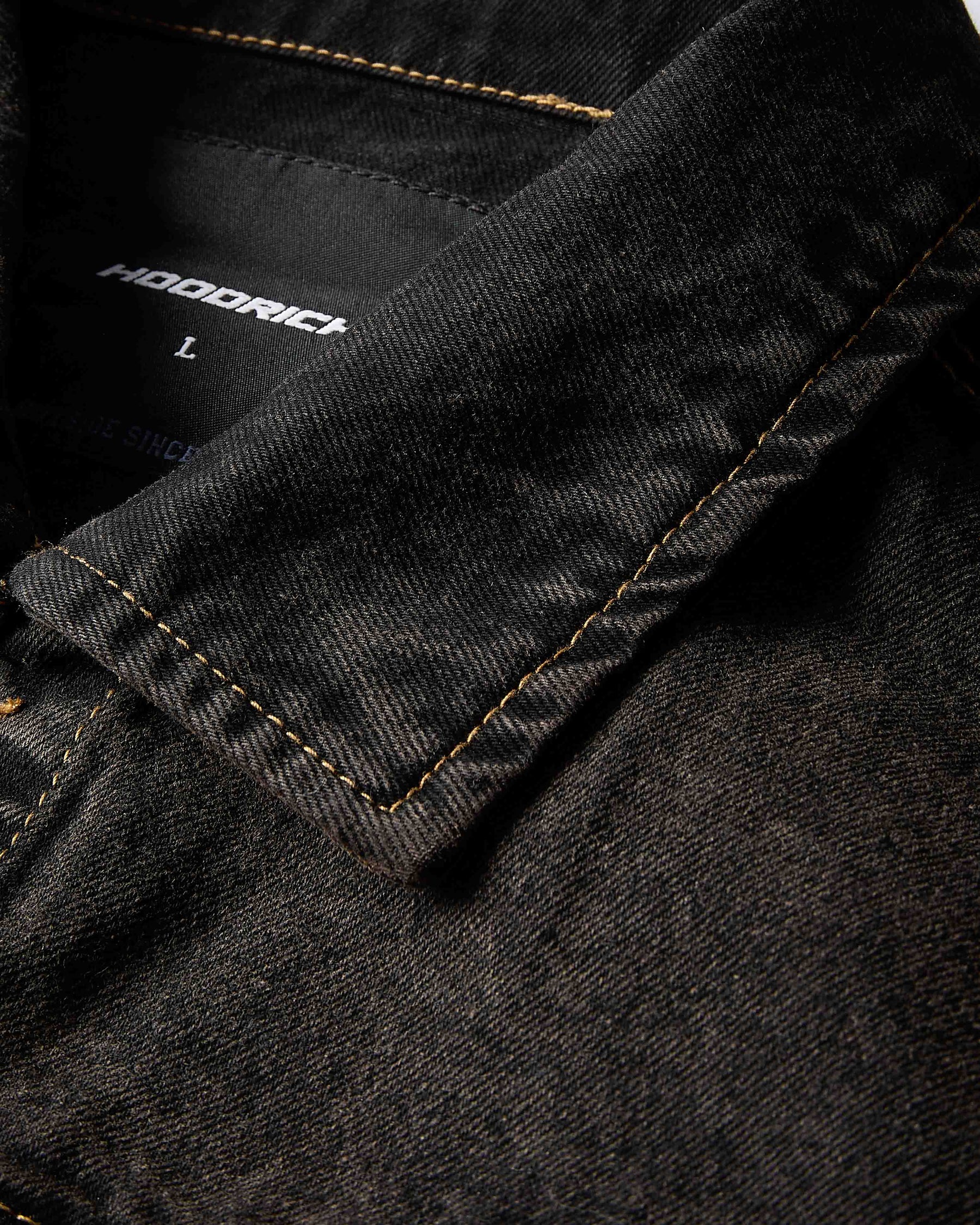 Shadow Rust Denim Trucker Jacket - Black Wash