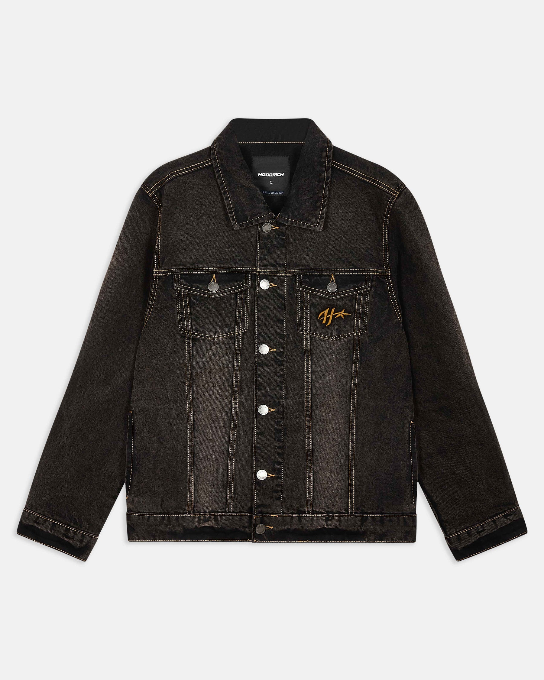 Shadow Rust Denim Trucker Jacket - Black Wash