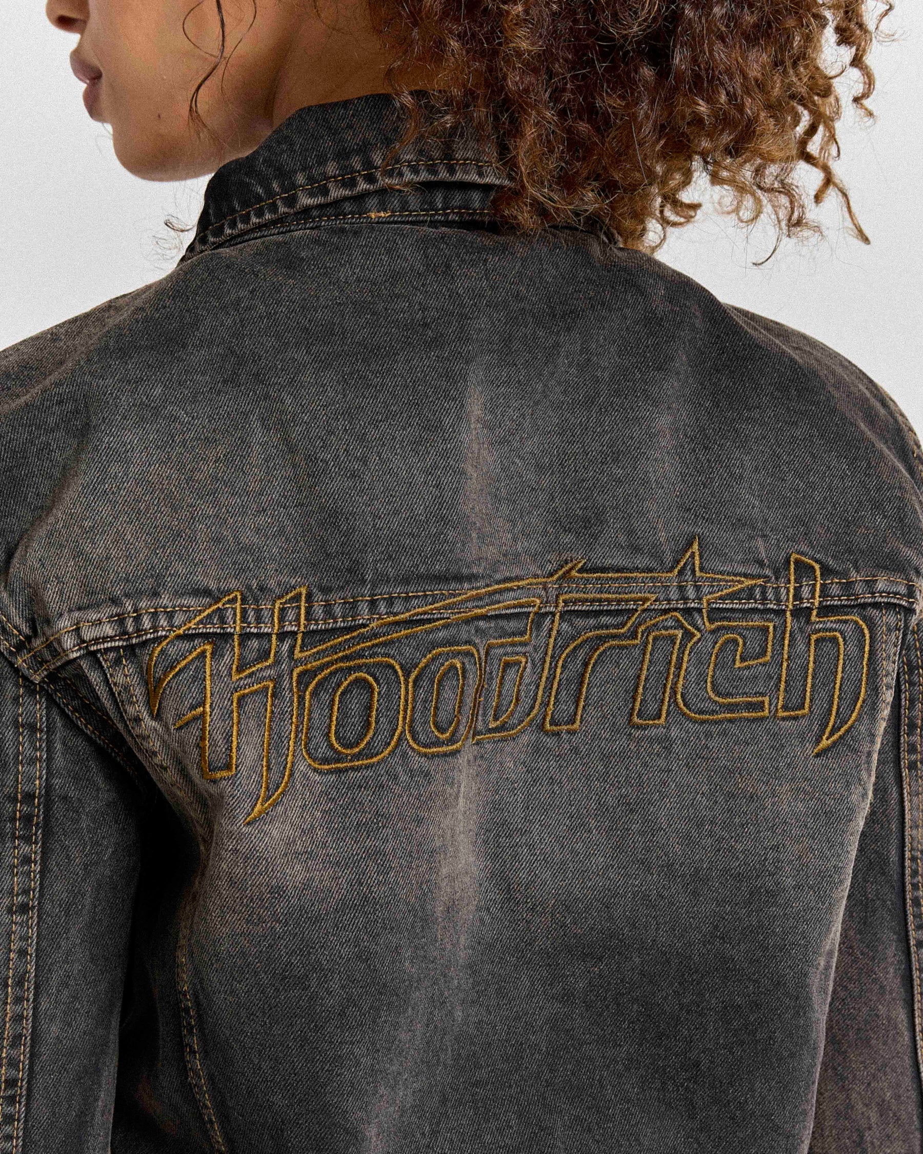 Shadow Rust Denim Trucker Jacket - Black Wash