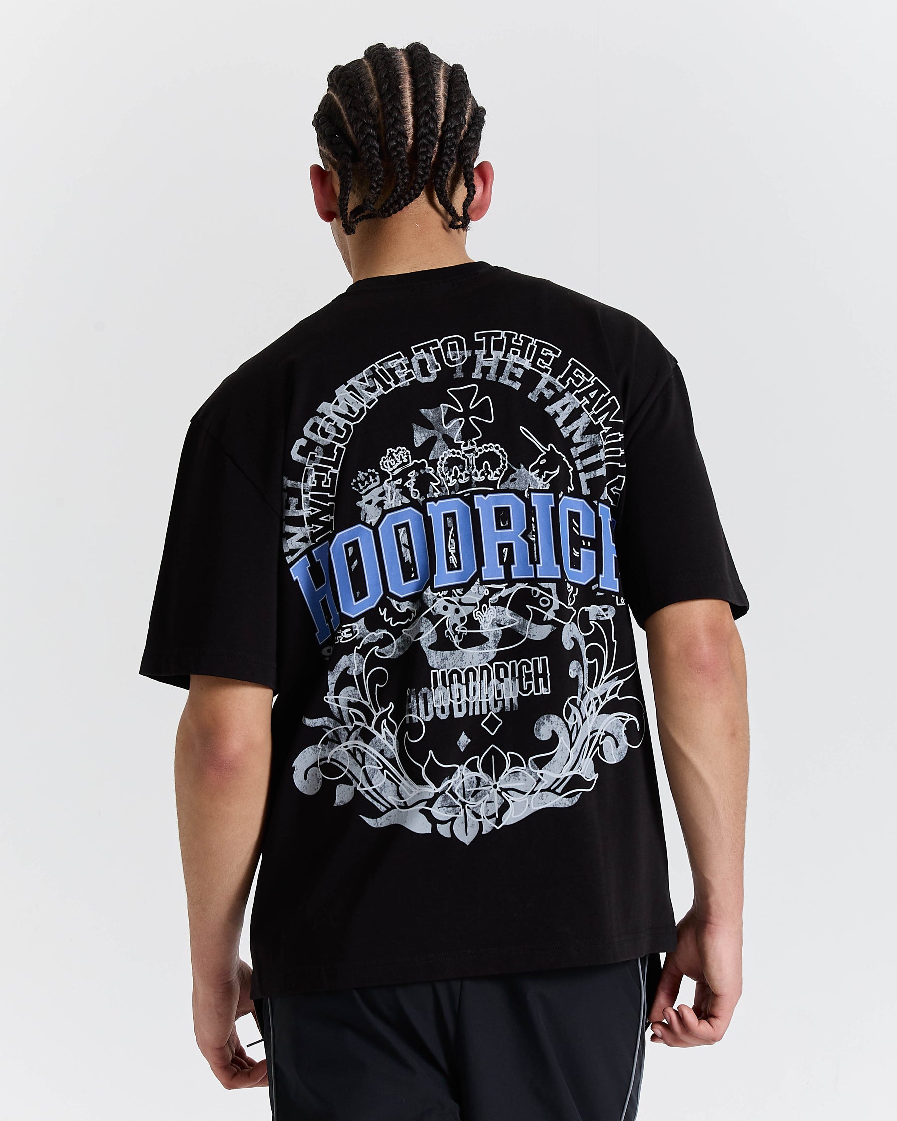 Family Crest Oversized T-Shirt - Black