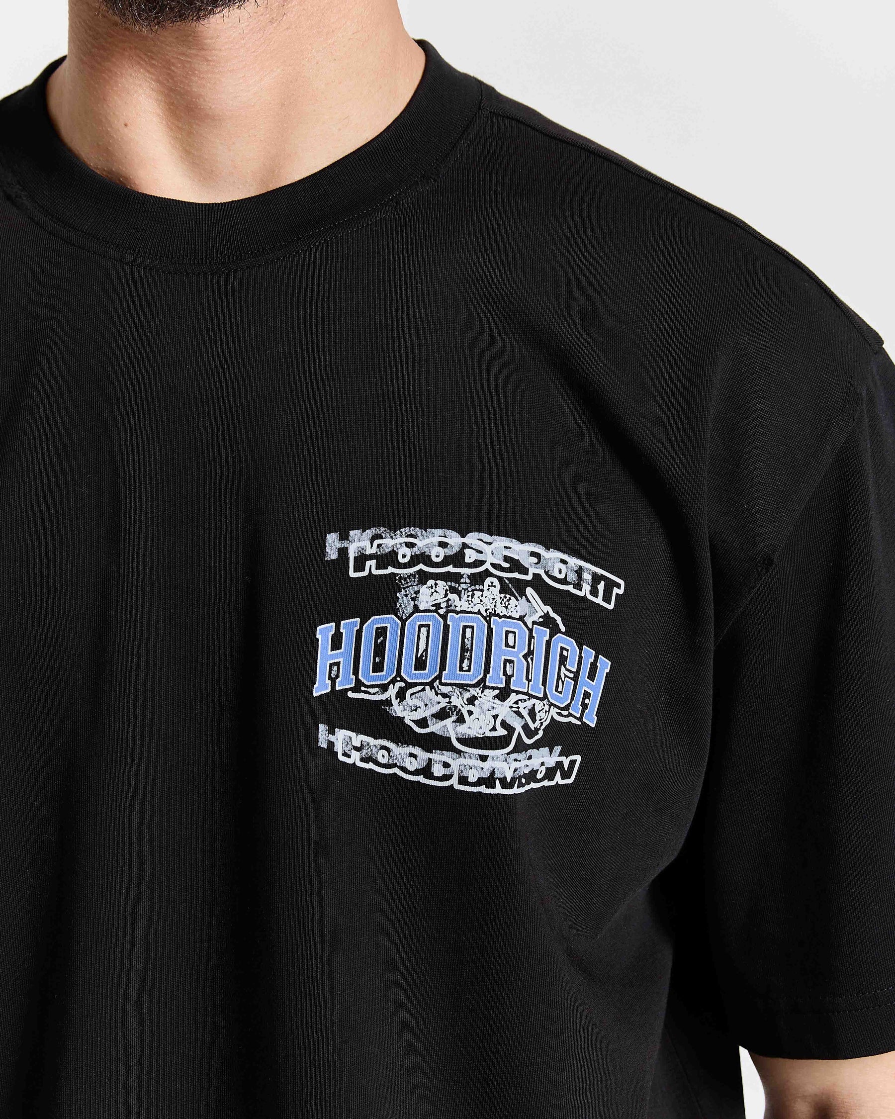 Family Crest Oversized T-Shirt - Black
