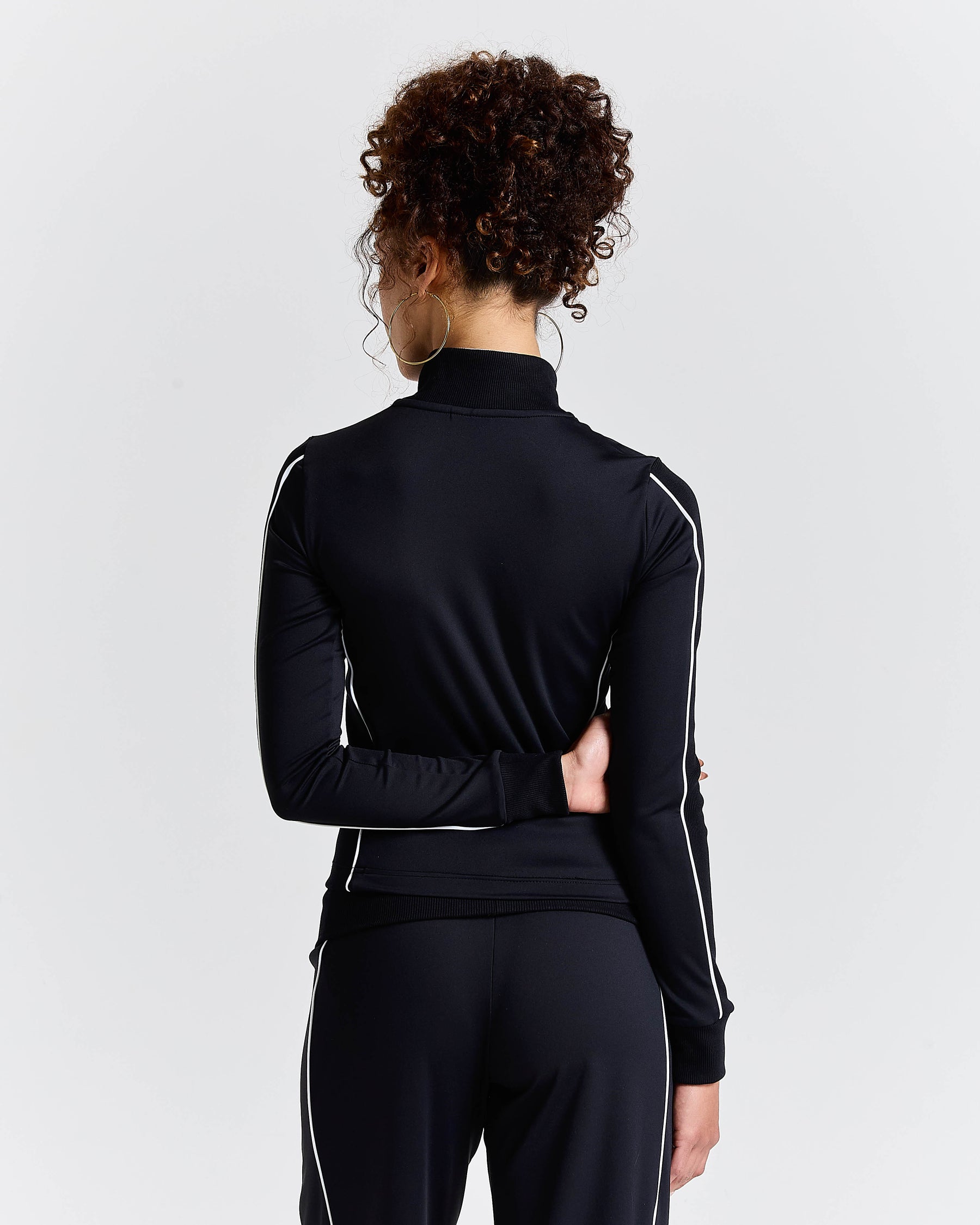 Glide Football Slim Fit Track Jacket - Black