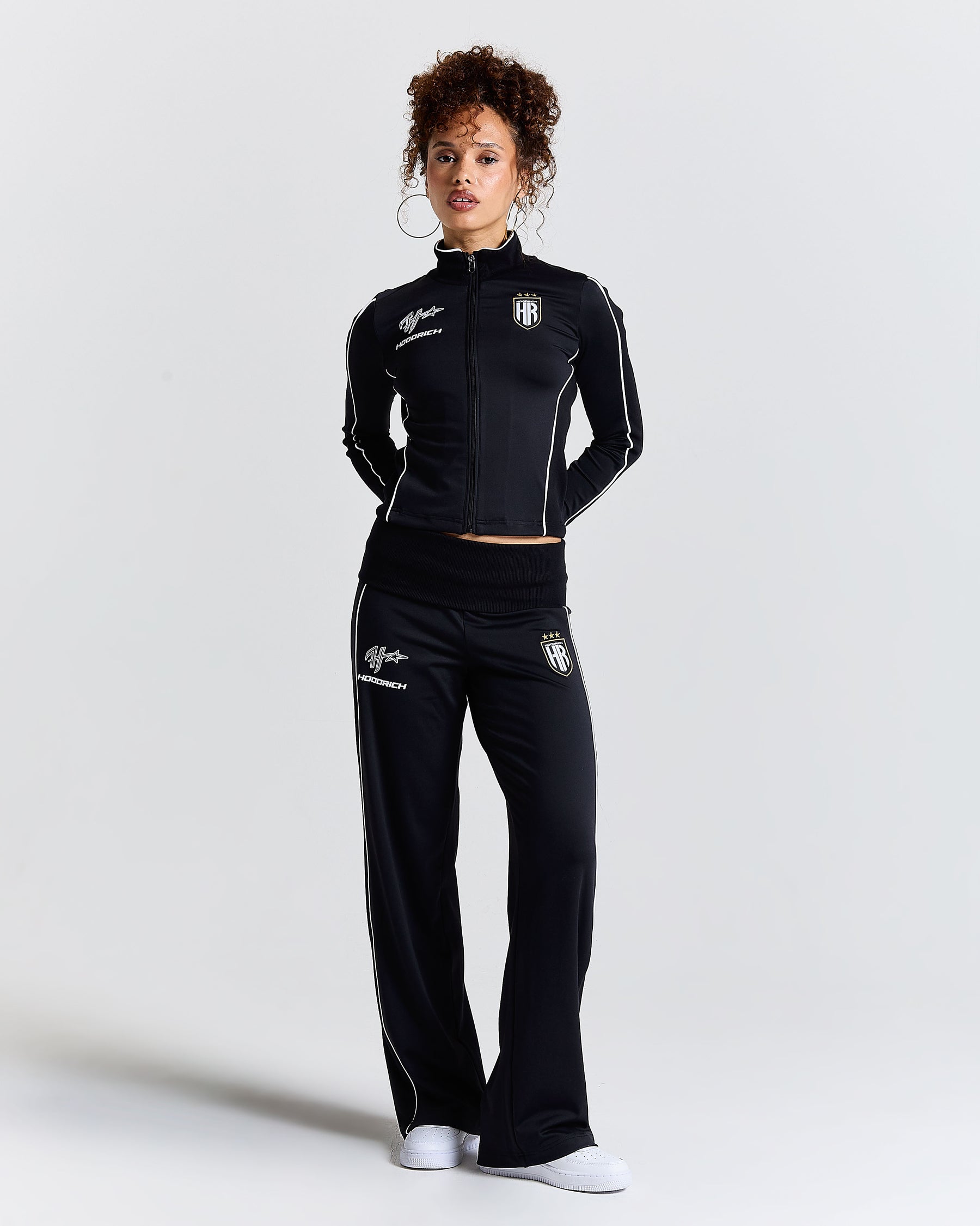 Glide Football Slim Fit Track Jacket - Black