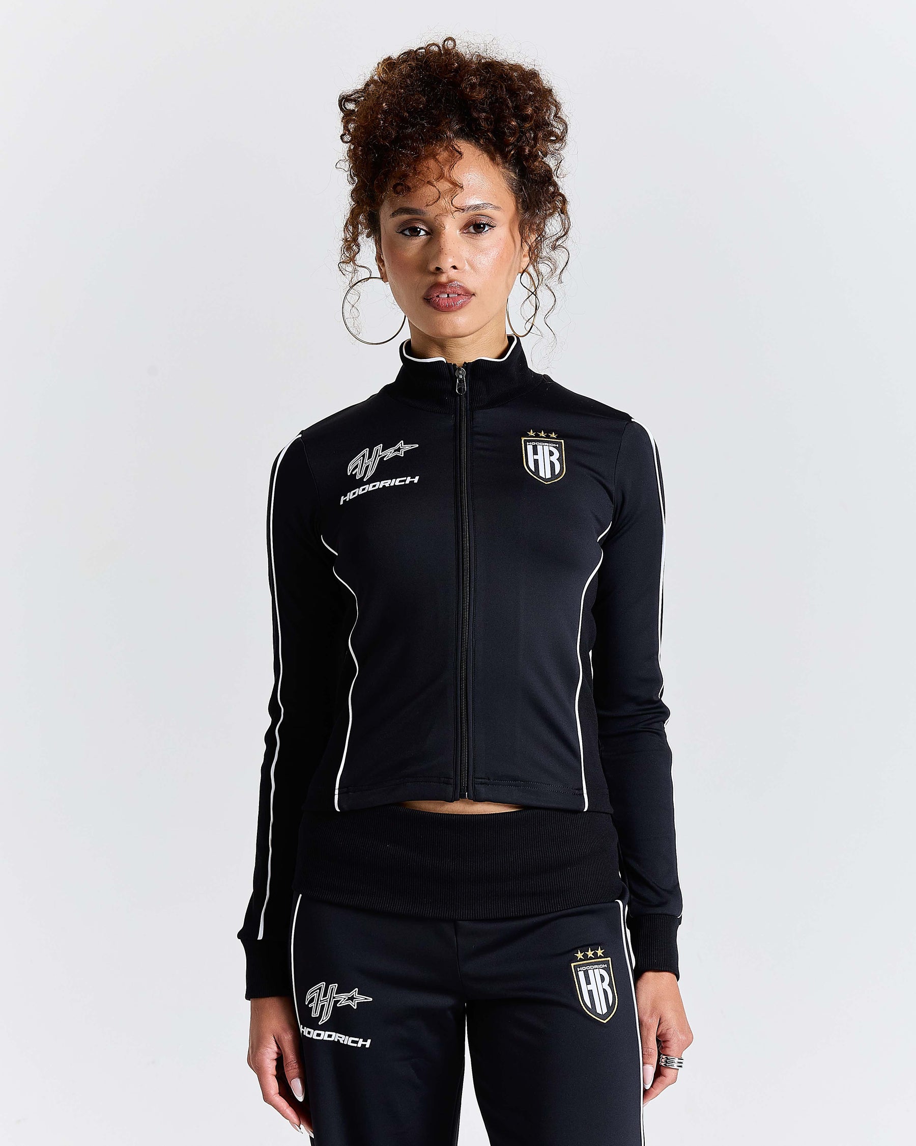 Glide Football Slim Fit Track Jacket - Black