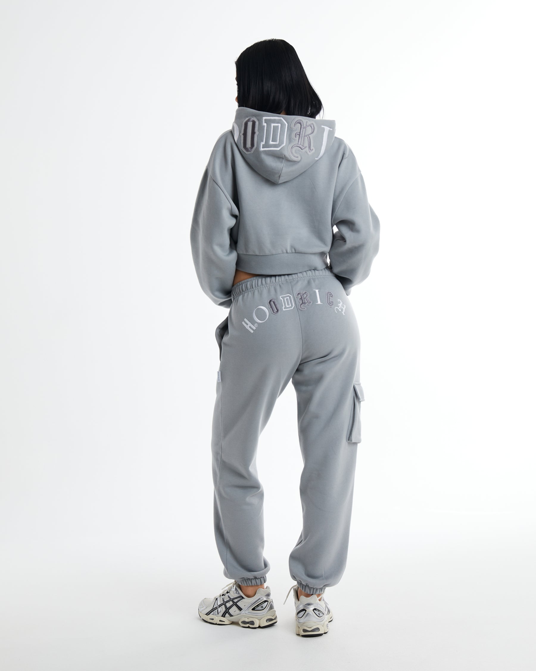 Calor Cropped Hoodie - Grey