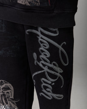 The Winner's Circle Oversized Jogger - Black Wash