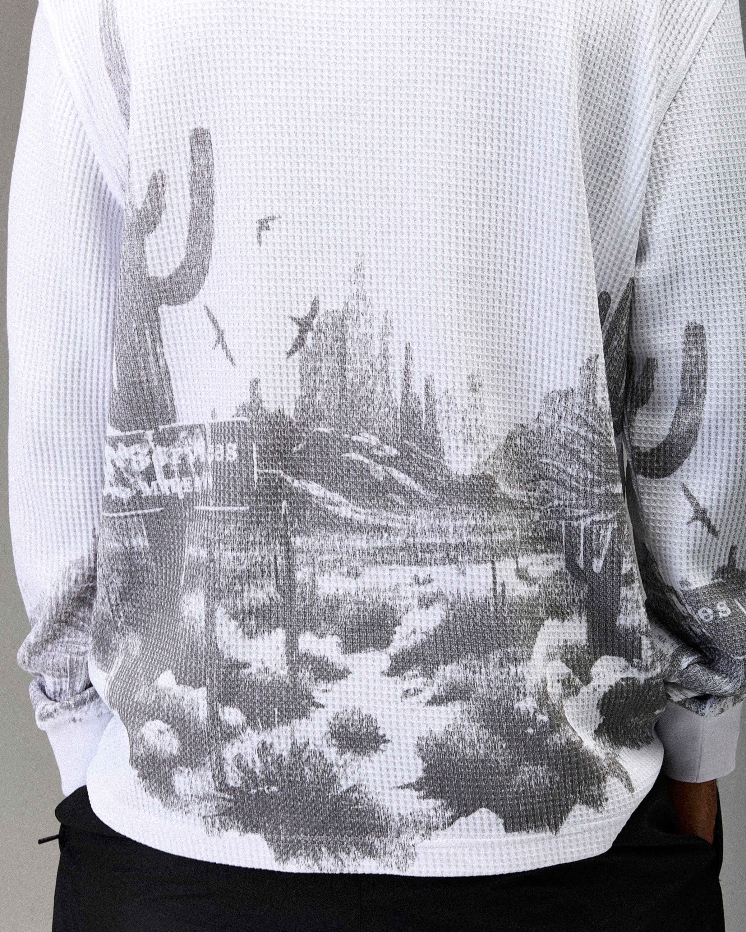 The Winner's Circle Oversized Long Sleeve T-Shirt - White/Grey