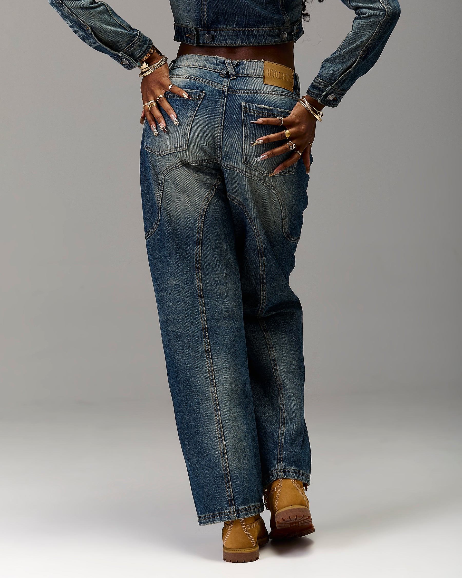 The Winner's Circle Snowdrift Wide Leg Jeans - Dirty Wash