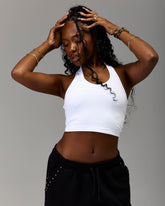 The Winner's Circle Aspen Gothic Halter Top - White