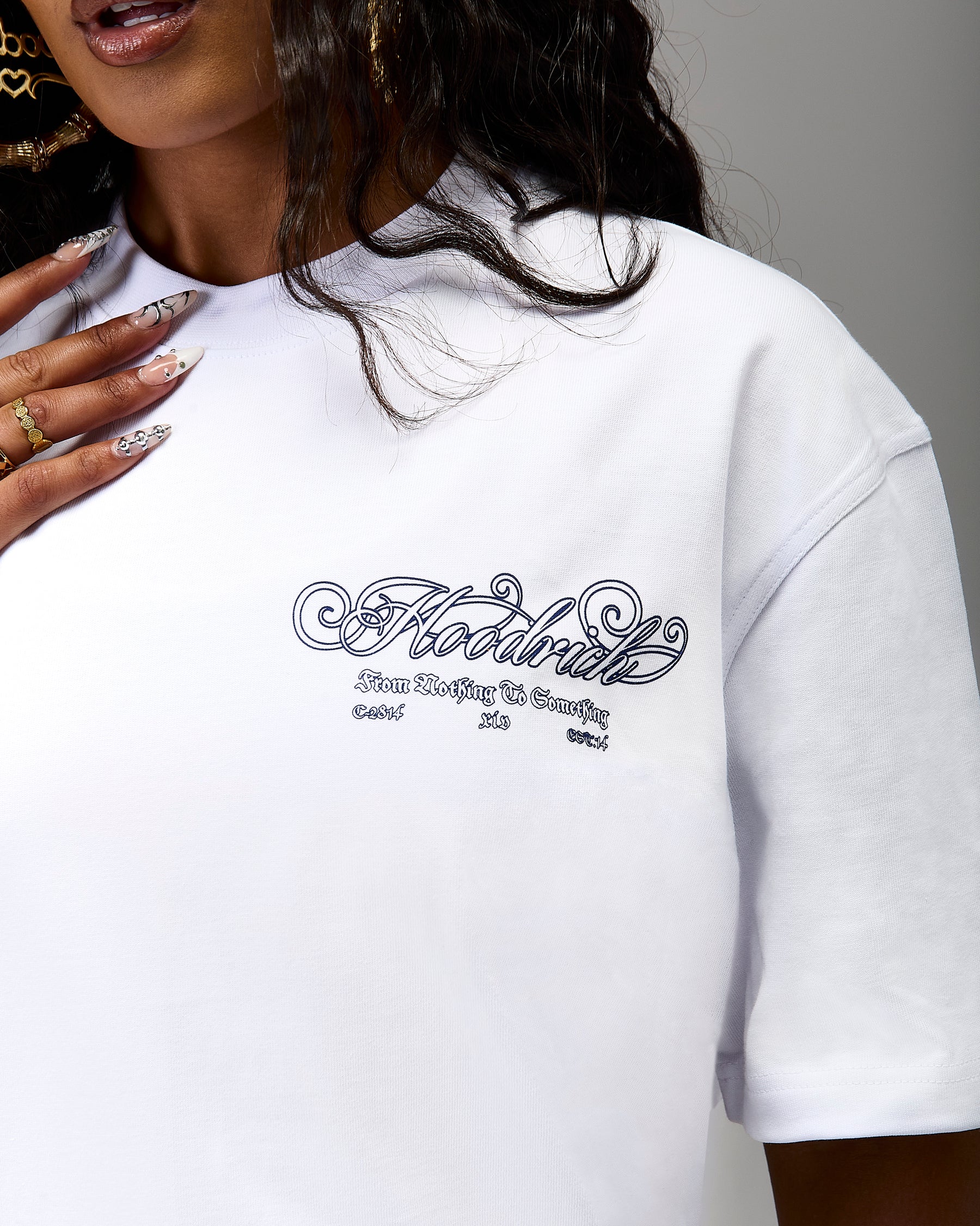 The Winner's Circle Oversized T-Shirt - White/Blue