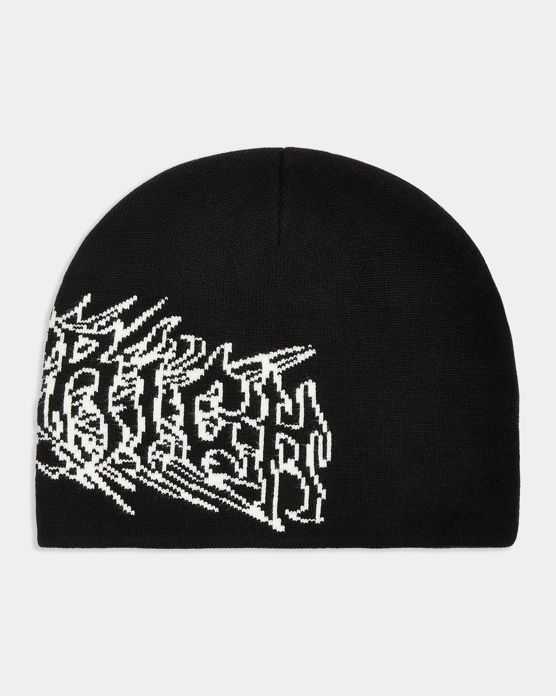 Spectral Fitted Knit Beanie - Black/White