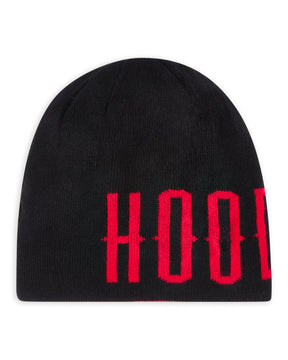 Reverse Beanie - Black/Red