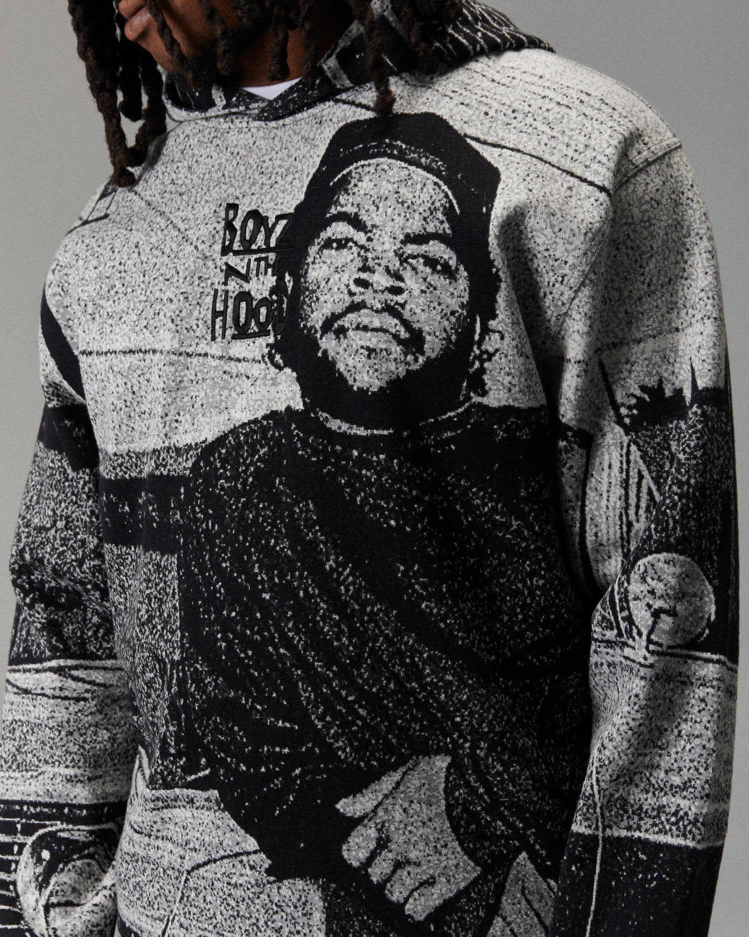 Cruz Boyz N The Hood Tapestry Hoodie - Black/Grey