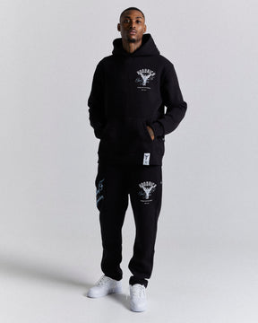 Vital Hoodie - Black/White/Blue