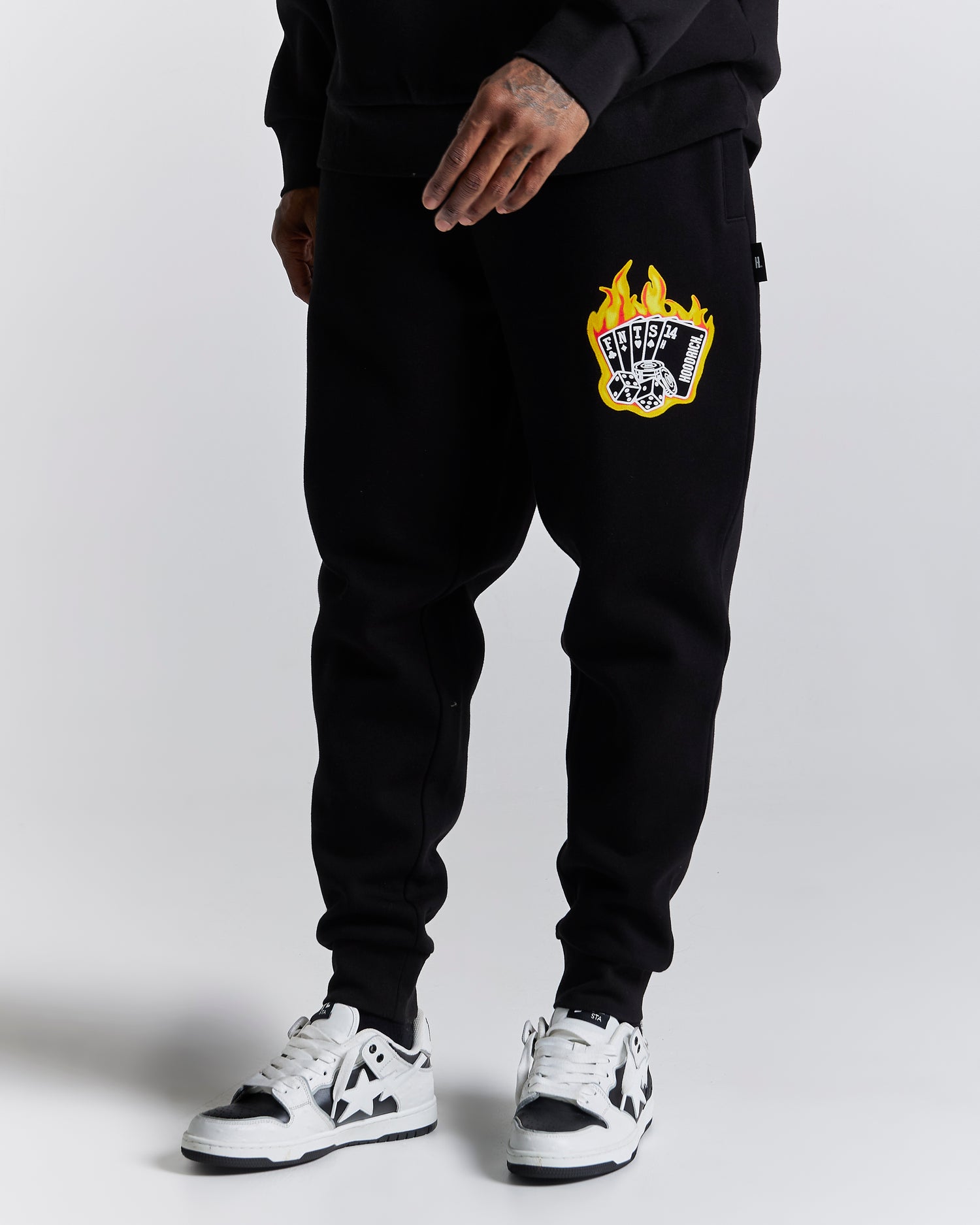 Luck Joggers - Black/White/Orange