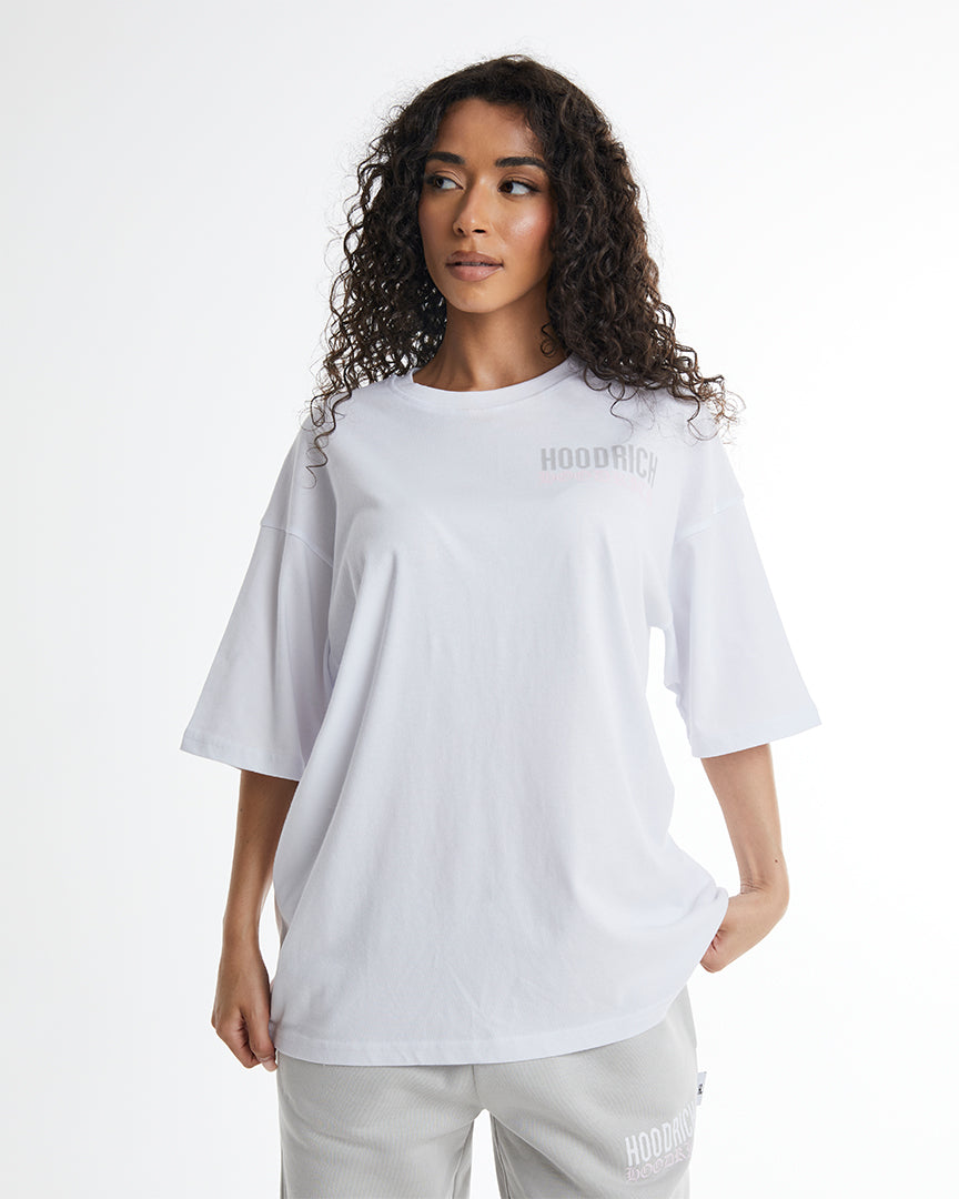 Flex Oversized T-Shirt - White/Grey/Pink