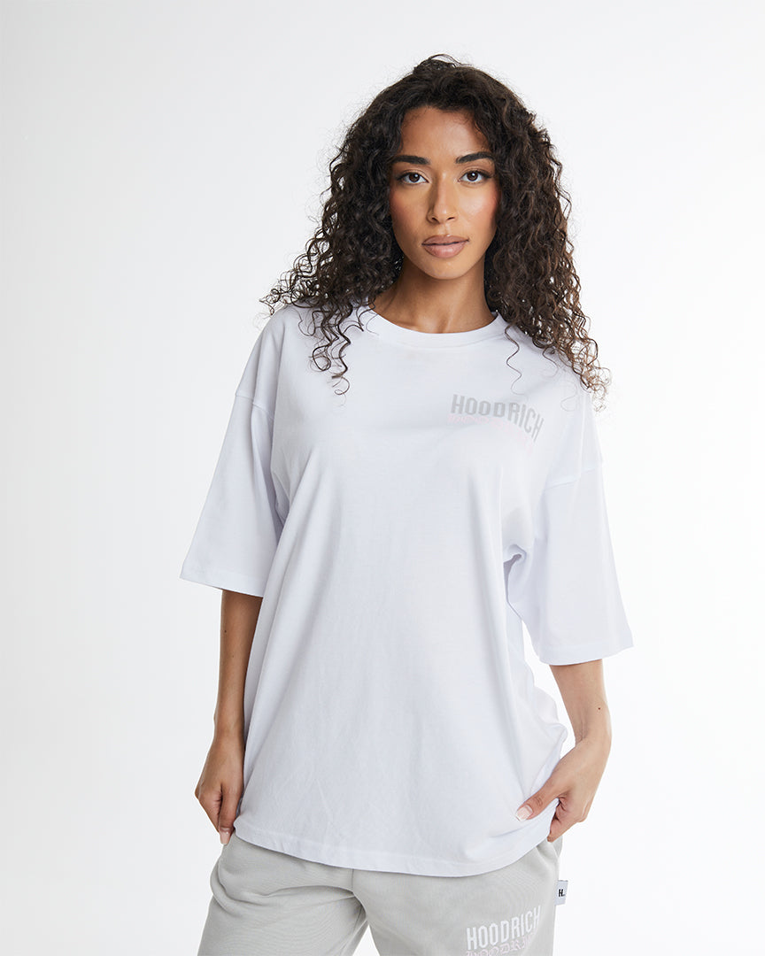 Flex Oversized T-Shirt - White/Grey/Pink