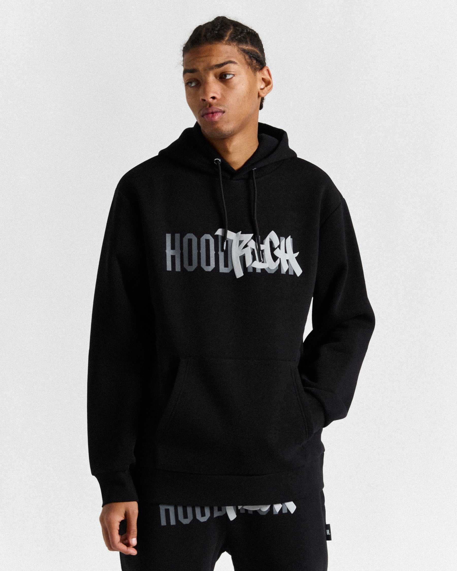 Graffiti Hoodie - Black/Greys