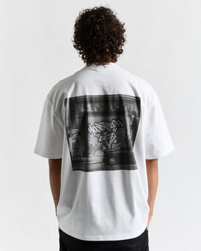 Graffiti Shutter T-Shirt - White/Grey