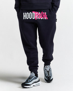 Graffiti Joggers - Navy/White/Pink