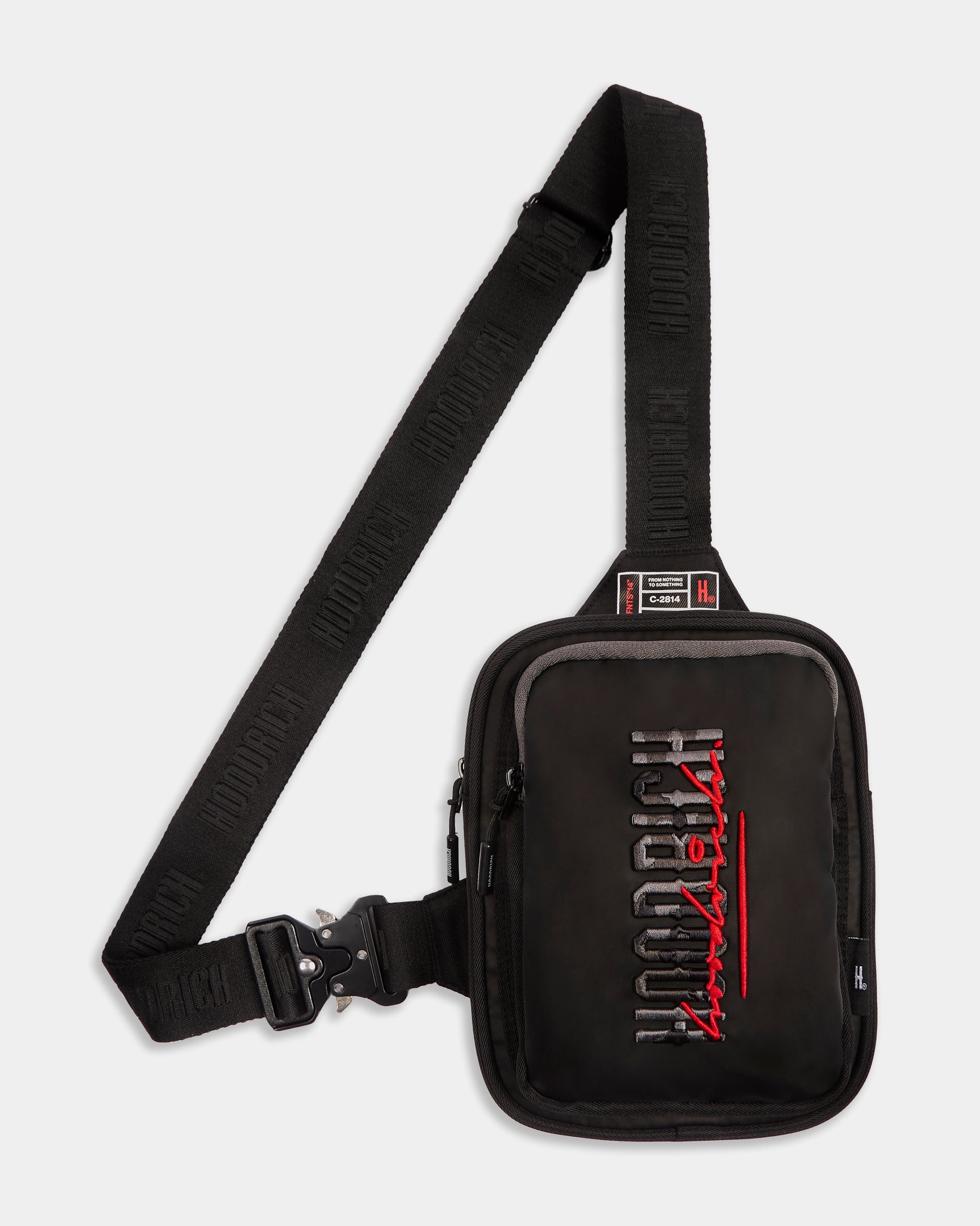 Scripture Oversized Clip Mini Bag - Black/Red/Grey