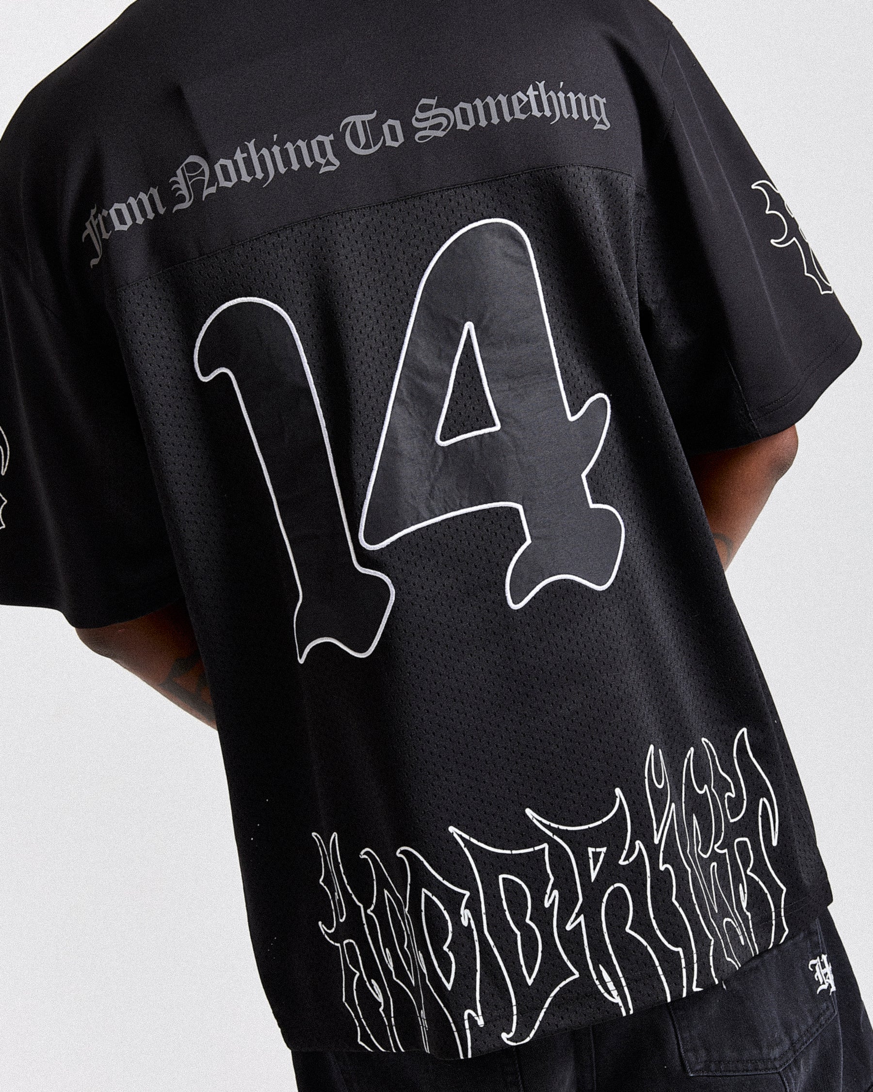 Spectral Oversized Mesh Jersey - Black/White