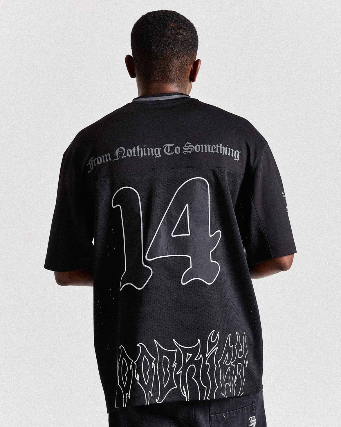 Spectral Oversized Mesh Jersey - Black/White