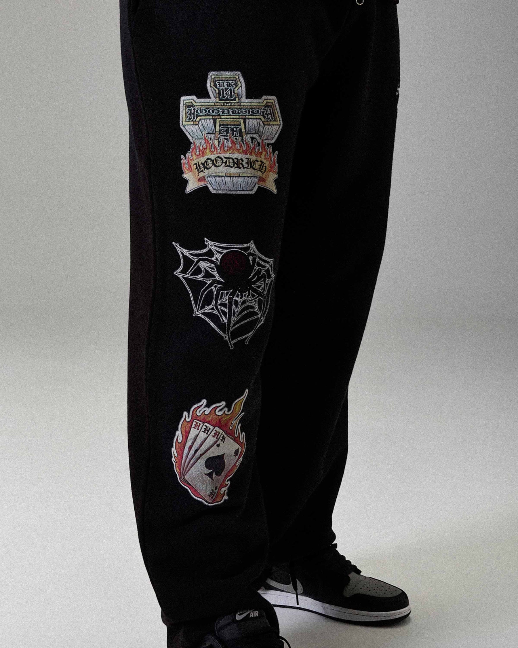 The Winner's Circle Phase Oversized Open Hem Joggers - Black