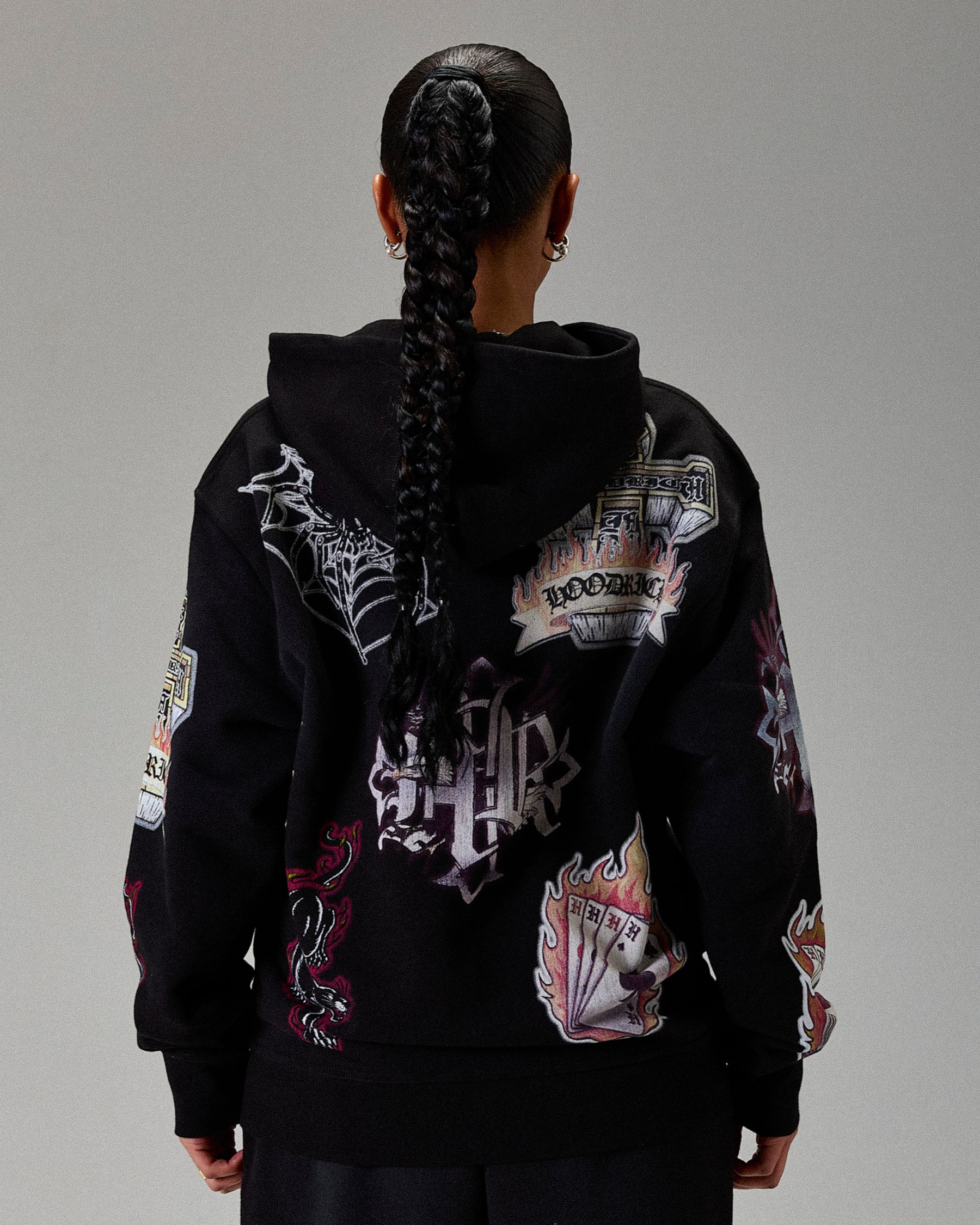 The Winner's Circle Phase Oversized Zip Hoodie - Black