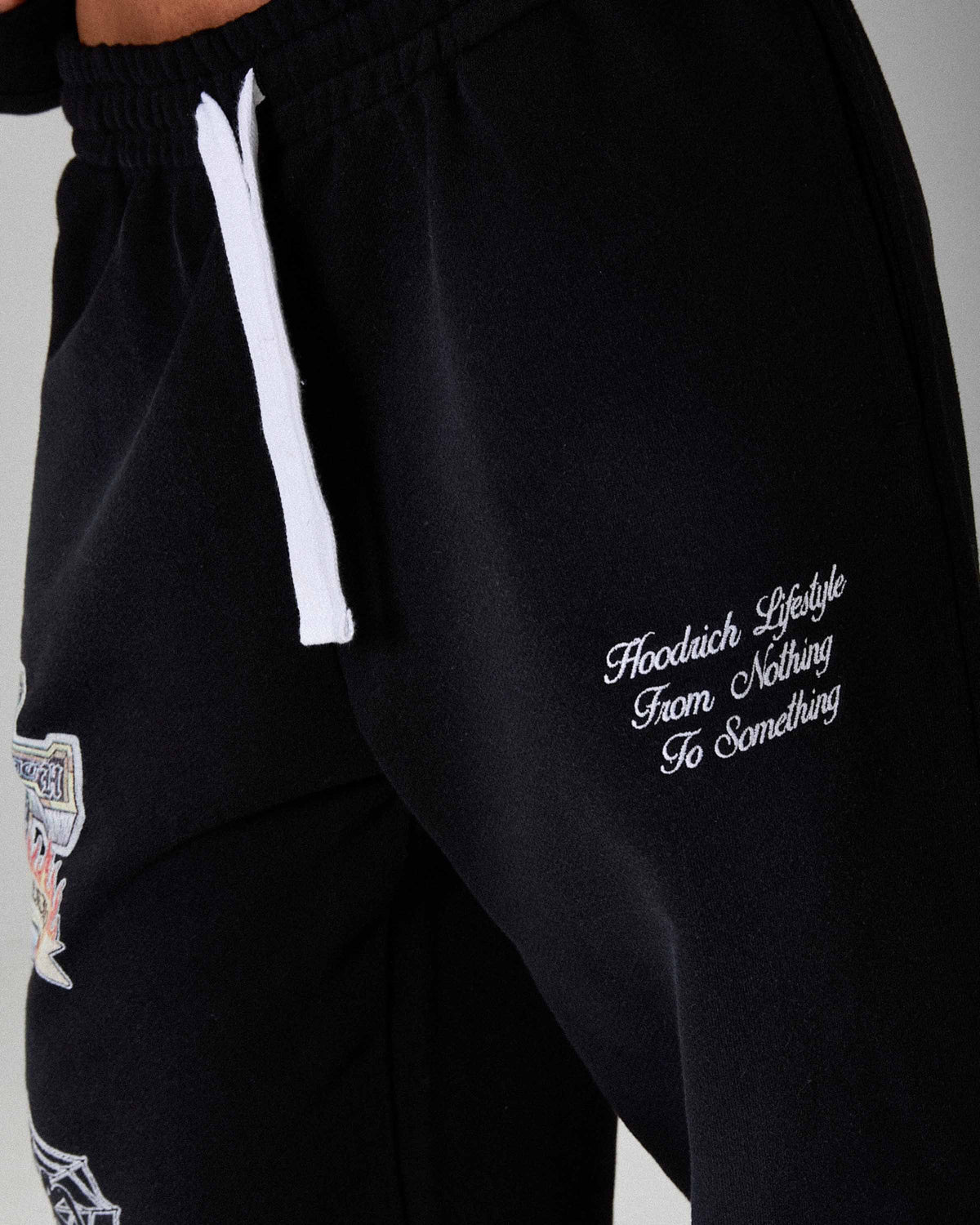 The Winner's Circle Phase Oversized Open Hem Joggers - Black