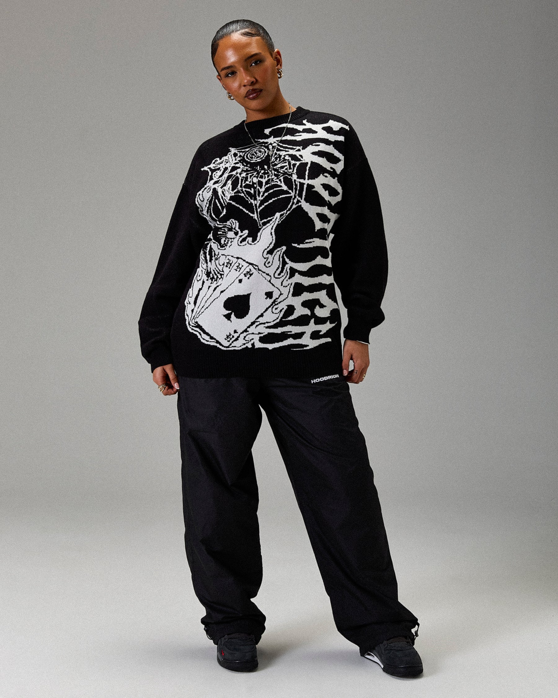 The Winner's Circle Wreckage Knitwear Sweater - Black/white