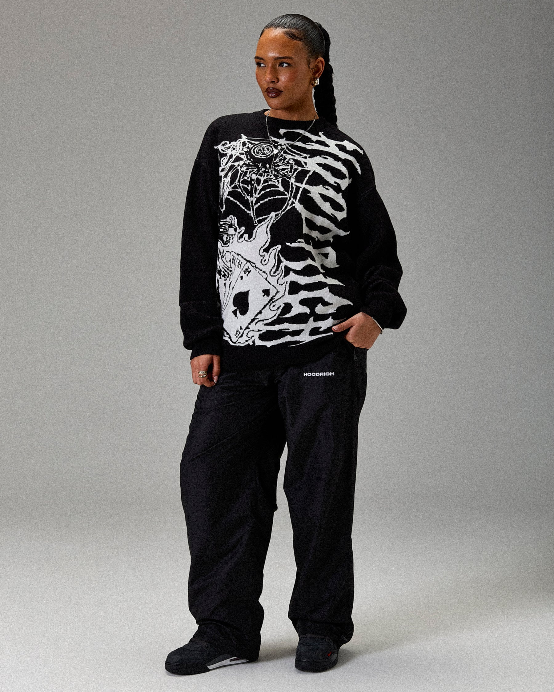 The Winner's Circle Wreckage Knitwear Sweater - Black/white