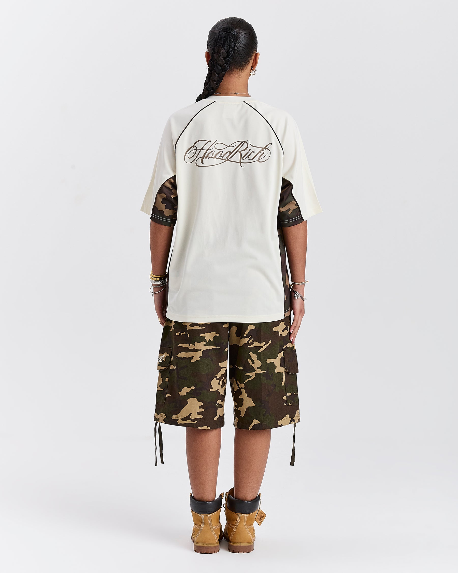 Field Oversized Cargo Woven Jort - Camo