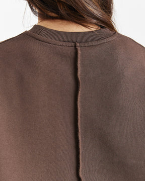 Edge Oversized Sweatshirt - Brown